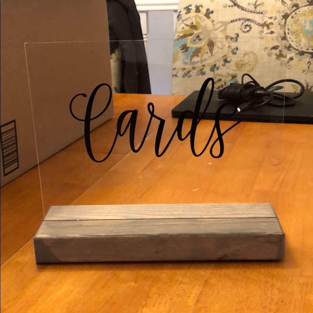 “Cards” wedding sign
